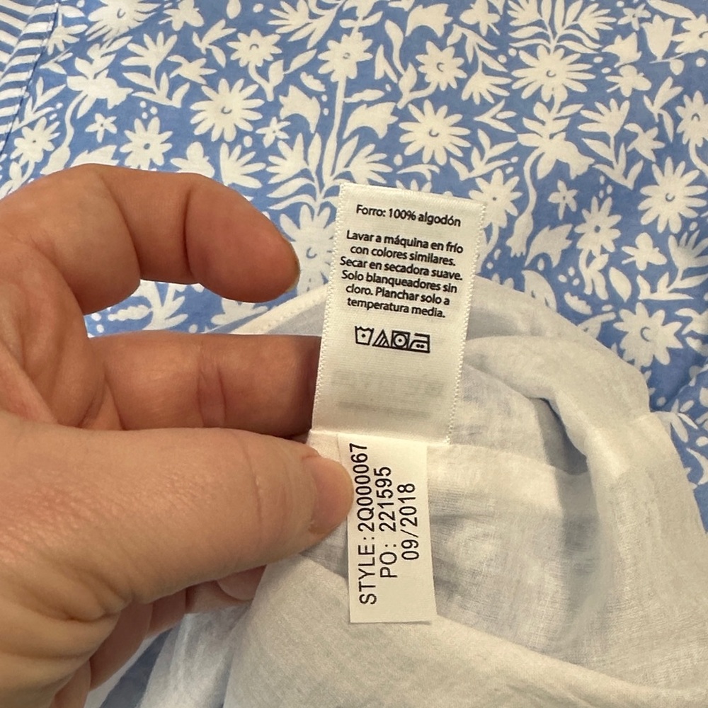 Vineyard Vines Coastal Bohemian Floral Nautical Inspired Blue&White Dress SZXL - Picture 10 of 10